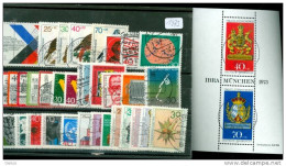 Kompletter Jahrgang Bund 1973 Gestempelt , Complete Year Set, Used Obliteré #134 - Colecciones Anuales