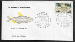 Thème Poissons - Haute-Volta - Enveloppe - TB - Fische