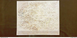 Germania Sotto Imperatori Casa D'Austria 1437 - 1612 Carta Geografica 1859 Houze - Cartes Géographiques