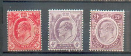 B 37 - Straits Settlements - YT 120-122-127 * - Straits Settlements