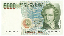 5000 LIRE BANCA D'ITALIA VINCENZO BELLINI LETTERA D 26/11/1996 FDS - Autres & Non Classés