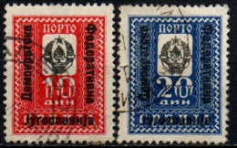 1945 - Jugoslavia S 96 / S 97 Segnatasse    ------- - Gebraucht