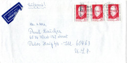 L75587 - Berlin - 1980 - 3@50Pfg Katholikentag A LpBf BERLIN - ... -> Palos Heights, IL (USA) - Storia Postale