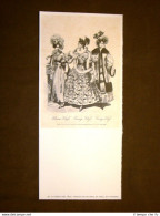 Vestito Da Pranzo, Sera E Viaggio Anno 1832 Stampa Popolare Inglese Inghilterra - Other & Unclassified