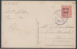 Triest, 1919, Picture Postcard, Franked With 10 Cent. - Vénétie Julienne