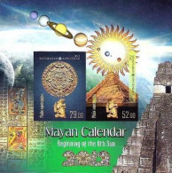 Kyrgyzstan 2012 Mayan Calendar RARE Imperforated Block MNH - Kirgisistan