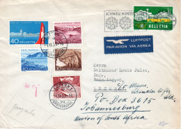 Switzerland / Suisse / Schweiz-South Africa 1953 Part Set Pro Patria Reused Cover. - Lettres & Documents