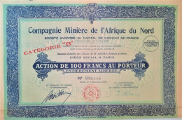 Cie Minière De L'Afrique Du Nord - 1926 - Paris - Africa