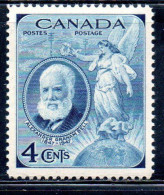 CANADA 1947 ALEXANDER GRAHAM BELLMNH 4c MNH - Neufs