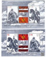 Kyrgyzstan 2018 Joint Issue With Latvia 25th Of Diplomatic Relations Set Of Both Blocks MNH - Kirgisistan