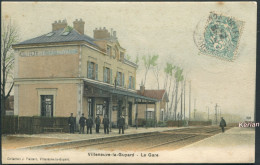 Villeneuve-la-Guillard - La Gare - Color - Coll. J. PLaisant - Voir 2 Scans & Descriptif - Villeneuve-la-Guyard