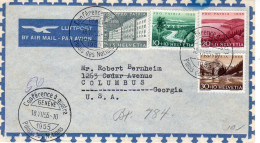 Switzerland / Suisse / Schweiz-USA 1955 Part Set Pro Patria Brief / Cover. - Lettres & Documents