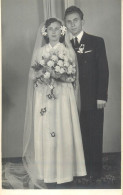 Marriage Souvenir Photo Cluj 1958 Romania Groom And Bride - Matrimonios