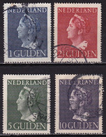 1946 Koningin Wilhelmina 1 / 10 Gulden Compleet NVPH 346 / 349 Gestempeld - Gebruikt