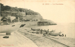 WW 06 NICE. Les Ponchettes Avec Barques De Pêcheurs Préparant Leurs Filets De Pêche - Straßenhandel Und Kleingewerbe