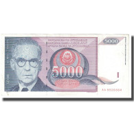 Billet, Yougoslavie, 5000 Dinara, 1991, KM:111, SUP - Yugoslavia