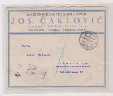 YUGOSLAVIA  1925 ZAGREB Registered  Cover To Germany JOSIP CAKLOVIC - Storia Postale