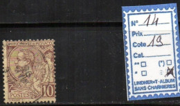 MONACO - N° 14 (Oblitéré) - Used Stamps