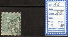 MONACO - N° 16 (Oblitéré) - Used Stamps