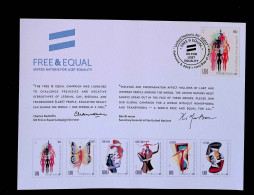 CL, FDC, 1 Er Jour, United Nations, NY 10017, February 5, 2016, Free & Equal; UN For LGBT Equality, Frais Fr 1.95 E - FDC