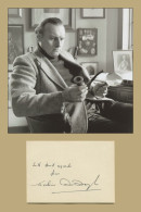 Adrian Conan Doyle (1910-1970) - Son Of Arthur Conan Doyle - Signed Card + Photo - Escritores