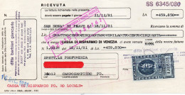 ITALIA 1981 - CAMBIALE TRATTA CASSA DI RISPARMIO DI VENEZIA CON MARCA DA BOLLO L. 1000 - Bills Of Exchange