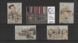 Norfolk Island 1995 MNH 50th Anniv Of Wnd Of WWII In Pacific Sg 602/6 - Norfolk Island