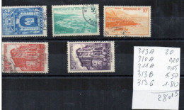 MONACO - 5 Timbres Entre N° 313A Et 313C (Oblitéré) - Used Stamps