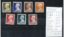 MONACO - 7 Timbres Entre N° 302A Et 305B (Oblitéré) - Used Stamps