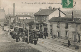 87 - HAUTE-VIENNE - AIXE-SUR-VIENNE - Tramway De Limoges à Aixe - Départ, Avenue Baudin - 10180 - Aixe Sur Vienne