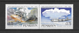 Penhyrn 1995 MNH 50th Anniv Of End Of WWII Sg 513/4 - Penrhyn