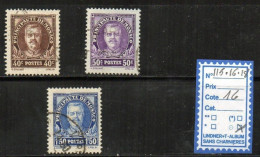 MONACO - N° 115-16-18 (Oblitéré) - Used Stamps