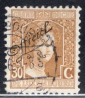 Luxembourg 1915 Single Grand Duchess Marie Adelaide - Postage Stamps Of 1914-1921 Overprinted "Officiel" In Fine Used - Oficiales