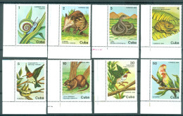 1984 Protected Fauna,Monk Parakeet,emerald-eyed Tree Frog,snail-Caribbean2886MNH - Schlangen