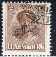 Luxembourg 1922 Single Grand Duchess Charlotte & Landscapes Of 1921-1922 Overprinted "Official In Fine Used - Oficiales