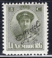 Luxembourg 1922 Single Grand Duchess Charlotte & Landscapes Of 1921-1922 Overprinted "Official In Mounted Mint - Oficiales