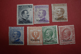 Stamps Greece Italy   1912 " NISIROS " Ovpt, Complete Set Of 7 Values, M. ( Hellas 3IX/9IX). - Dodecanese