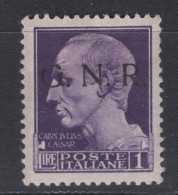 Repubblica Sociale Italiana (1944) - GNR Brescia, 1 Lira ** - Mint/hinged