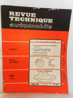 Revue Technique Automobile Originale Avril  1968 Numero 264  Daf 44 - Auto