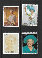 Uganda 1995 MNH 95th Birthday Of Queen Elizabeth. The Queen Mother Sg 1482/5 - Ouganda (1962-...)