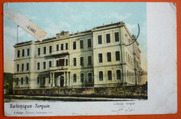 GREECE -SALONIQUE, TURQUIE, TURKEY - L'ECOLE TURQUE, THESSALONIKI , VERY RARE 1919 - Griechenland