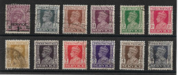 INDIA - 1939 SURCHARGE OFFICIAL + 1939 - 1942 OFFICIALS SET SG O139, O140/O150 FINE USED Cat £2.50 - Timbres De Service