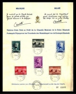 ● BELGIO 1940 ֍ Cartoncino ● Pro Fondazione Musicale "Regina Elisabetta" ● Lotto XX ● - Commemorative Documents