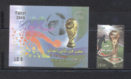 Egypt 2018-FIFA World Cup Russia 2018 Set (1v)+M/Sheet - Ongebruikt