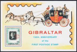 Gibraltar HB 14 1990 150 Aniversario De La Creación Del Primer Timbre Postal M - Gibraltar