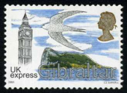 Gibraltar - Nº 1050 2003 Serie Swiftair Peñón, Golondrina Y La Torre De Londre - Gibraltar