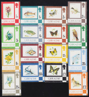 Gibraltar 348/63 1977 Serie Antigua Flora Y Fauna MNH - Gibraltar