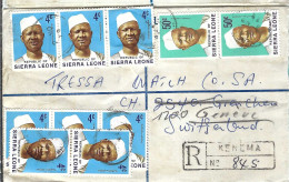 SIERRA LEONE Ca.1979: LSC Rec. Entier De 30c De Kenema Pour Genéve - Sierra Leone (1961-...)