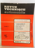 Revue Technique Automobile Originale Septembre  1968 Numero 269 Fiat 125 - Auto