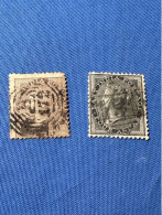 British India 1856  Michel # 11 Und # 13 Queen Victoria  1 Anna Und 4 Anna - 1854 Britse Indische Compagnie